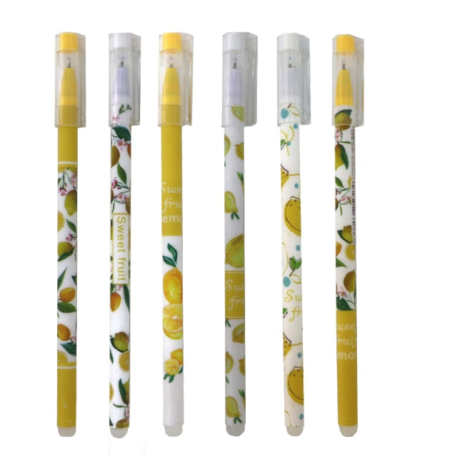 6Pcs/set 0.5mm Kawaii Erasable Pen