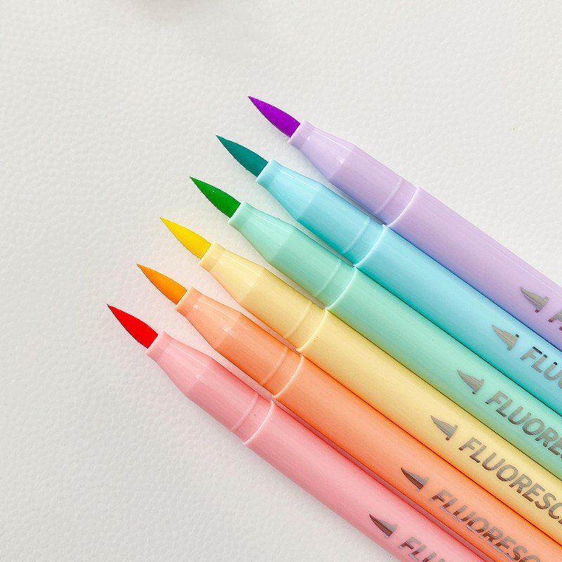 6Pcs Brush Pastel Markers