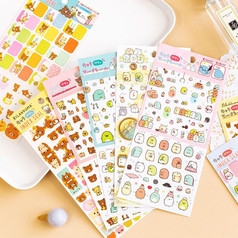 Mohamm Relaxing Bear Series Kawaii Cute Sticker