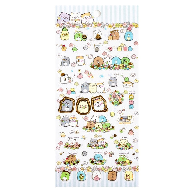 Mohamm Relaxing Bear Series Kawaii Cute Sticker