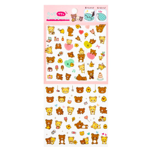 Mohamm Relaxing Bear Series Kawaii Cute Sticker