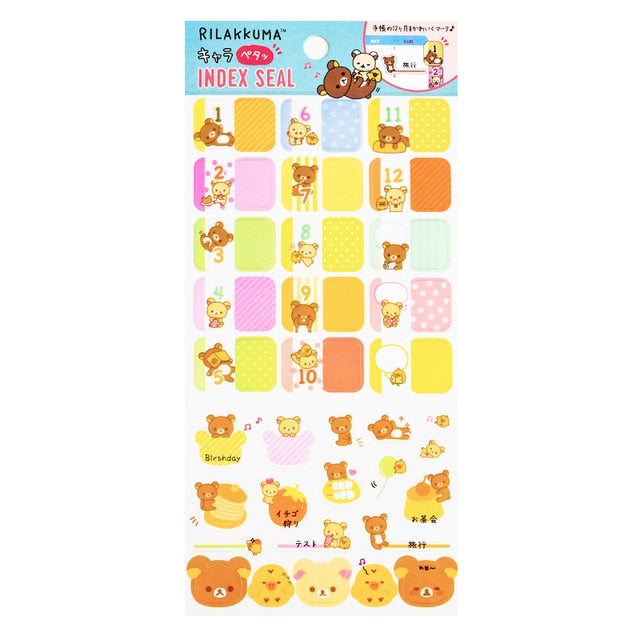 Mohamm Relaxing Bear Series Kawaii Cute Sticker
