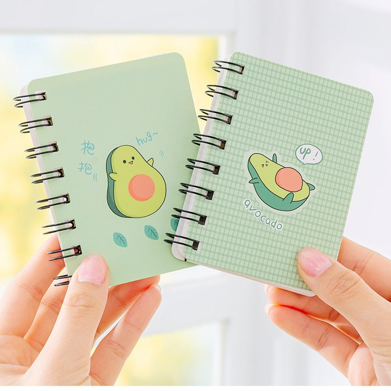 A7 Adorable Cute Avocado Mini Portable Coil Notepad
