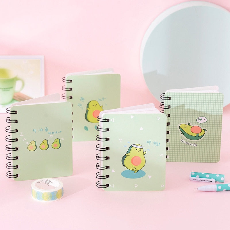 A7 Adorable Cute Avocado Mini Portable Coil Notepad