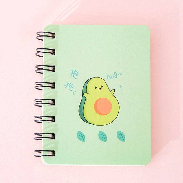 A7 Adorable Cute Avocado Mini Portable Coil Notepad