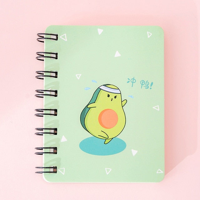 A7 Adorable Cute Avocado Mini Portable Coil Notepad