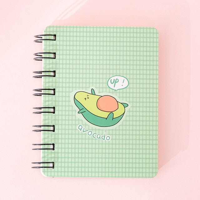 A7 Adorable Cute Avocado Mini Portable Coil Notepad