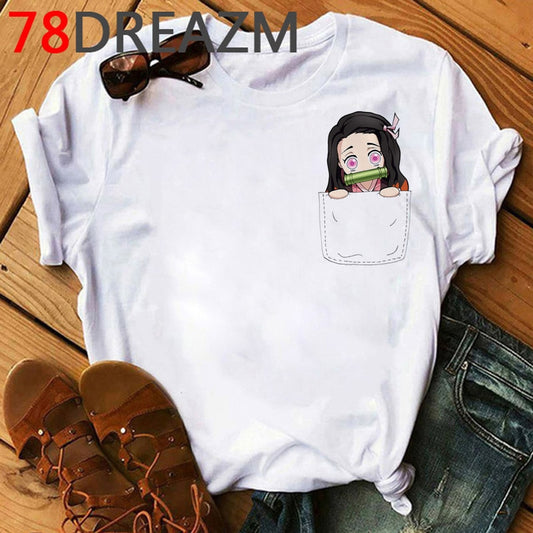 Demon Slayer T Shirt Women Kawaii