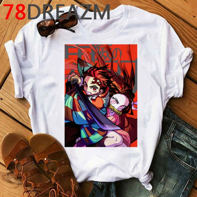 Demon Slayer T Shirt Women Kawaii