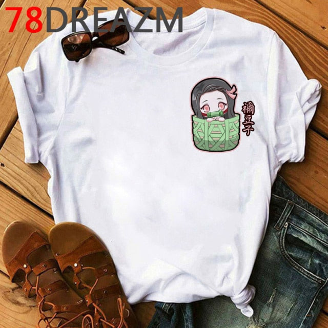 Demon Slayer T Shirt Women Kawaii