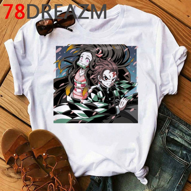 Demon Slayer T Shirt Women Kawaii