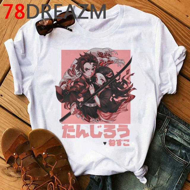 Demon Slayer T Shirt Women Kawaii