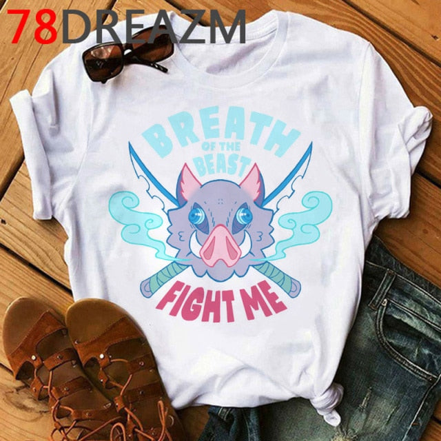 Demon Slayer T Shirt Women Kawaii