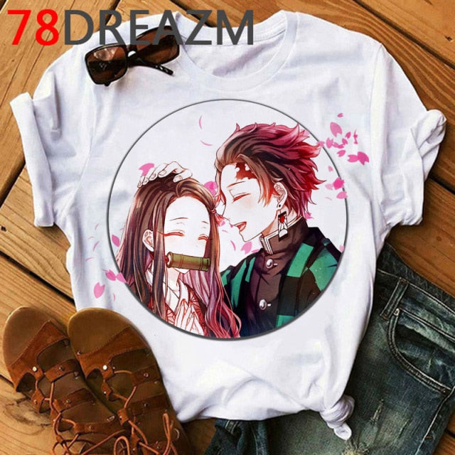 Demon Slayer T Shirt Women Kawaii