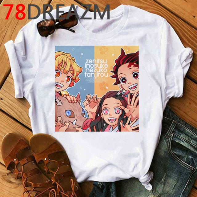 Demon Slayer T Shirt Women Kawaii