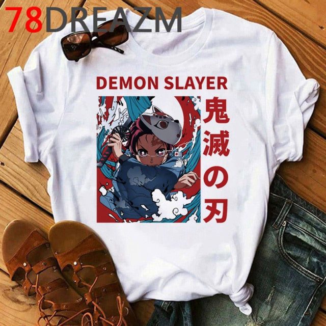 Demon Slayer T Shirt Women Kawaii