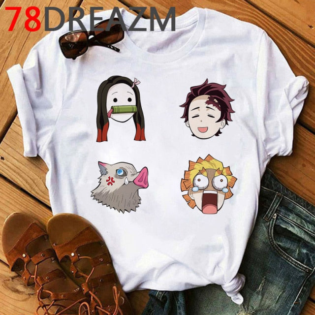 Demon Slayer T Shirt Women Kawaii