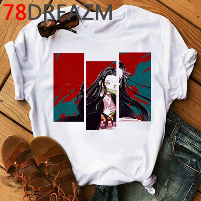 Demon Slayer T Shirt Women Kawaii