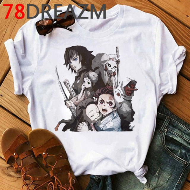 Demon Slayer T Shirt Women Kawaii