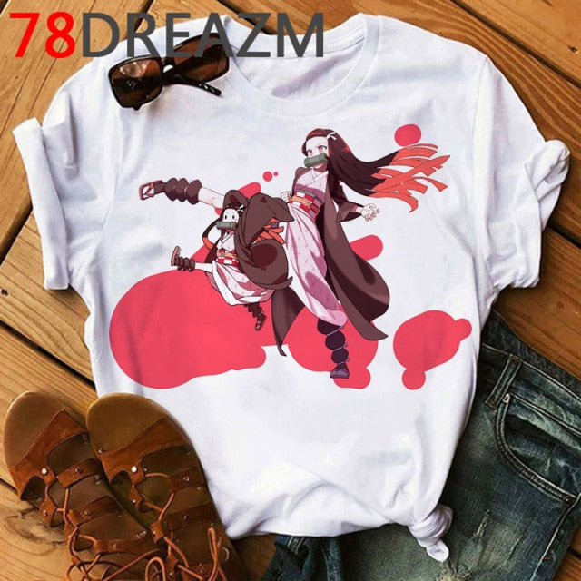 Demon Slayer T Shirt Women Kawaii