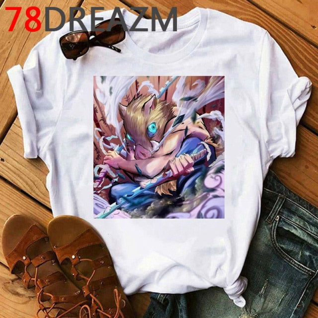 Demon Slayer T Shirt Women Kawaii