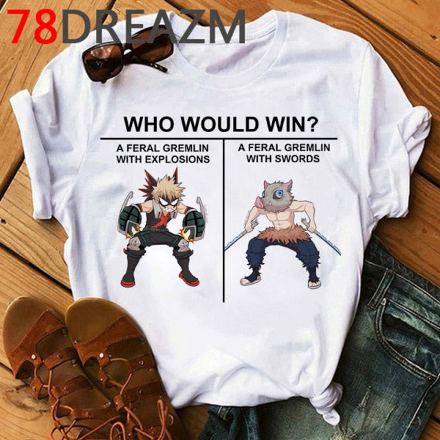 Demon Slayer T Shirt Women Kawaii