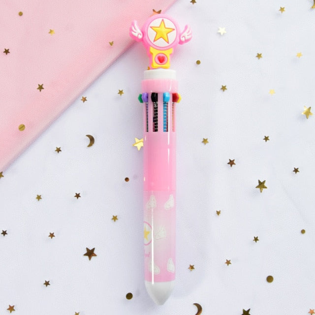 10 Colors Cute Animal Cartoon Ballpoint Pen