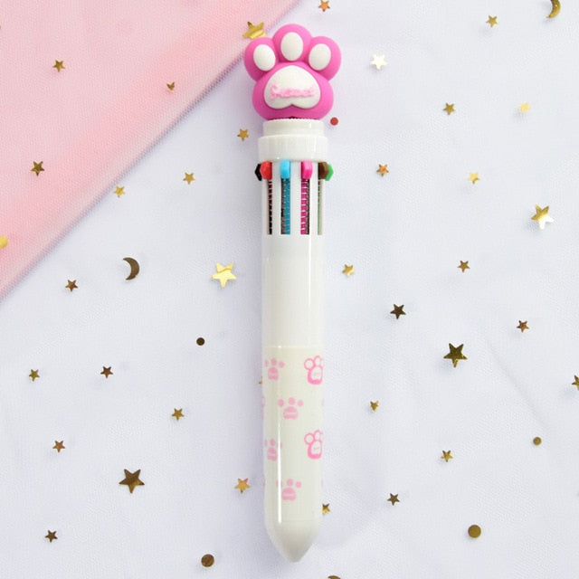 10 Colors Cute Animal Cartoon Ballpoint Pen