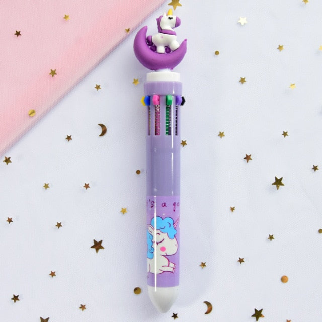 10 Colors Cute Animal Cartoon Ballpoint Pen