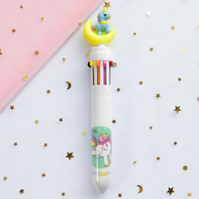 10 Colors Cute Animal Cartoon Ballpoint Pen