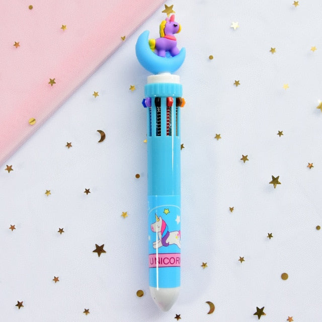 10 Colors Cute Animal Cartoon Ballpoint Pen