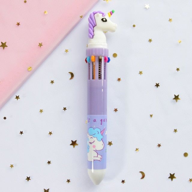 10 Colors Cute Animal Cartoon Ballpoint Pen