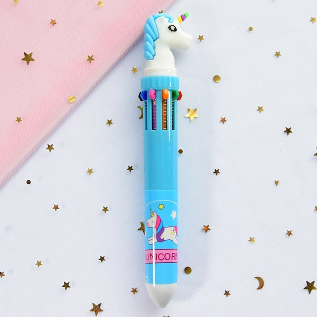 10 Colors Cute Animal Cartoon Ballpoint Pen