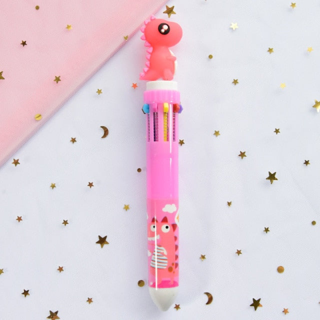 10 Colors Cute Animal Cartoon Ballpoint Pen