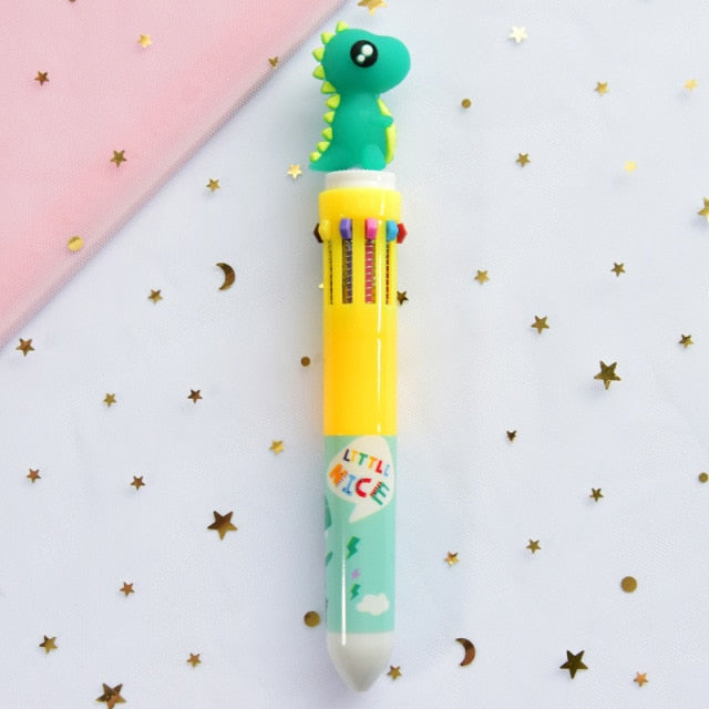 10 Colors Cute Animal Cartoon Ballpoint Pen
