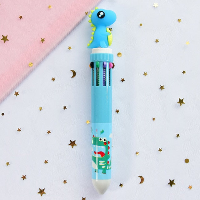 10 Colors Cute Animal Cartoon Ballpoint Pen