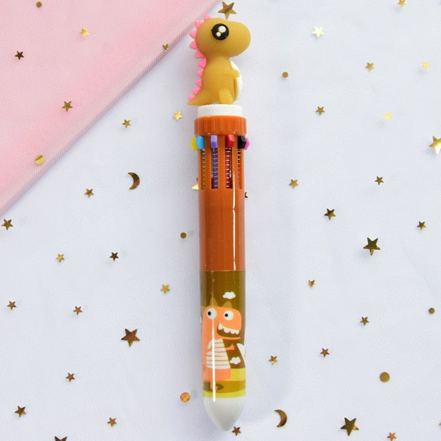 10 Colors Cute Animal Cartoon Ballpoint Pen