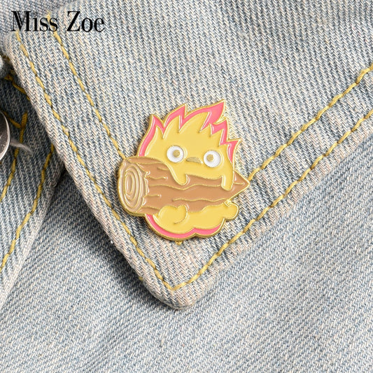 Calcifer Howls Moving Castle Enamel Pin
