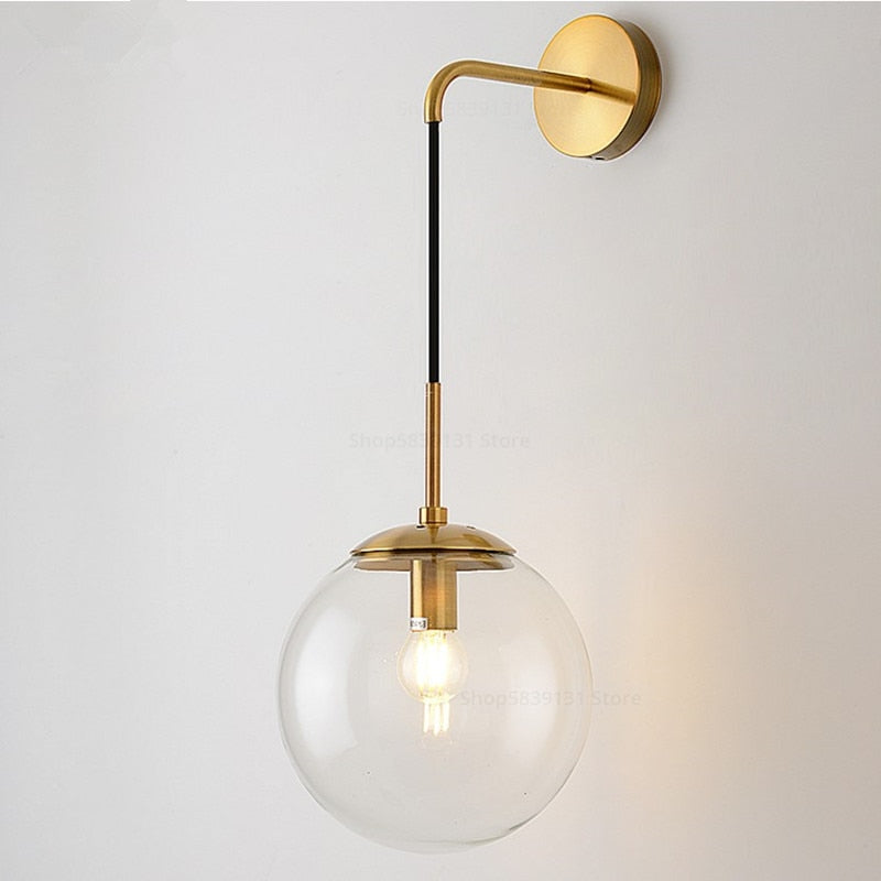 Nordic Modern Glass Ball Wall Lamp