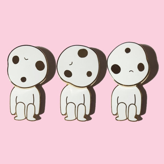 Kawaii Princess Mononokes Hard Enamel Pin