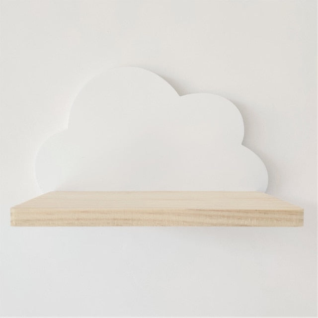 Nordic Kawaii Wooden Kids Wall Shelf