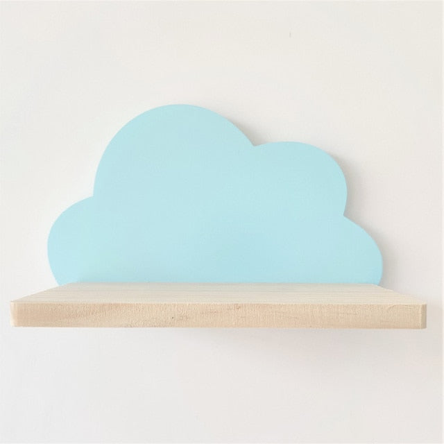 Nordic Kawaii Wooden Kids Wall Shelf