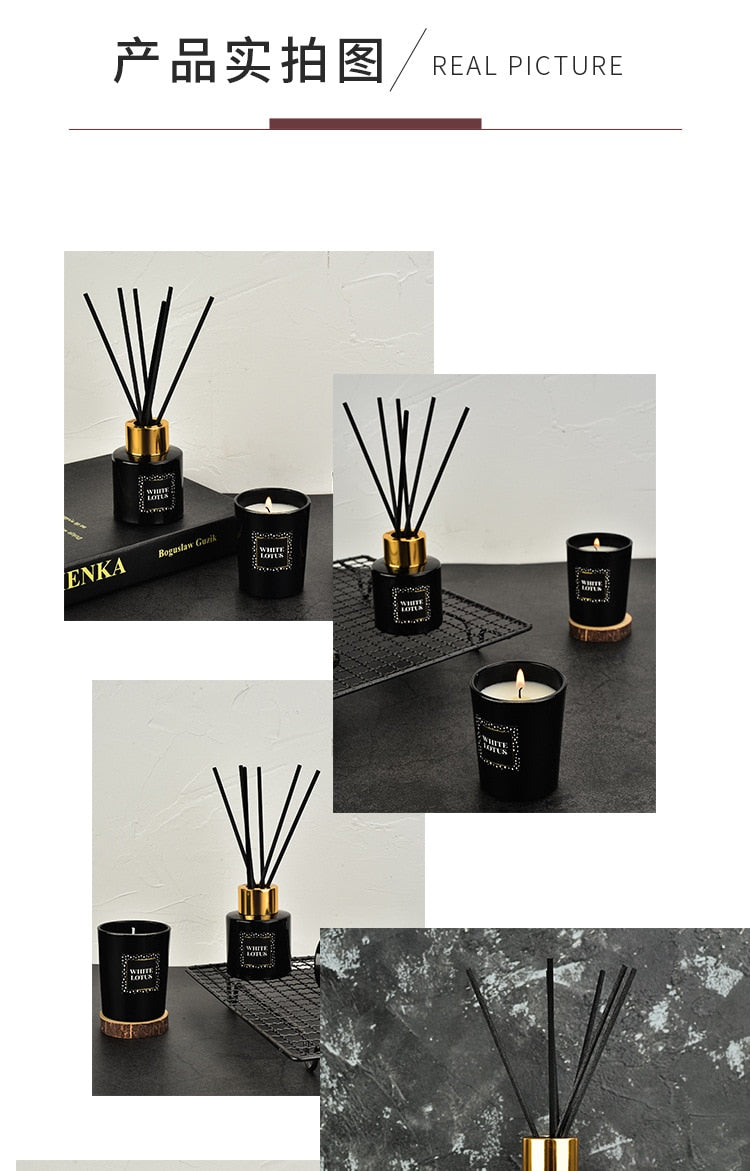 50ml Reed Diffuser + 2pcs Scented Candle Gift Box Set