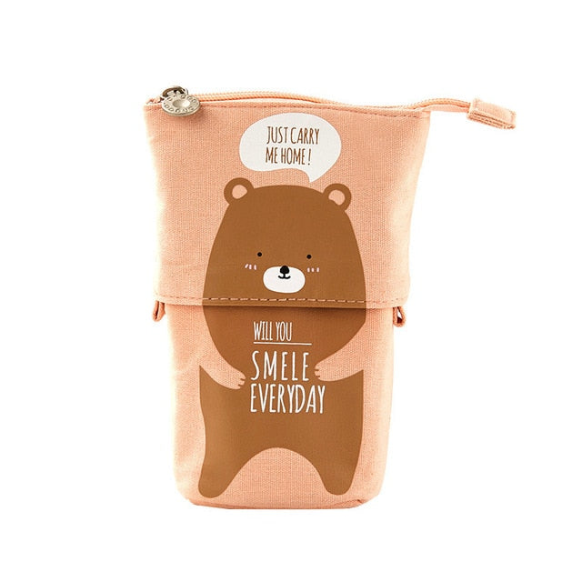 Creative Retractable canvas pencil case