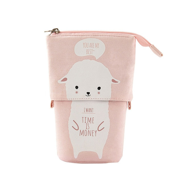 Creative Retractable canvas pencil case