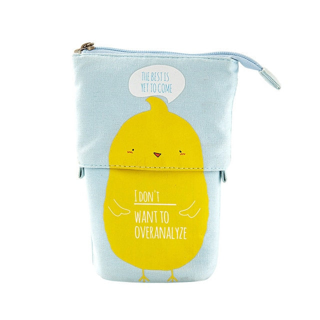 Creative Retractable canvas pencil case