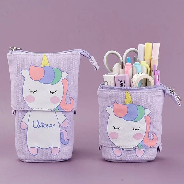 Creative Retractable canvas pencil case