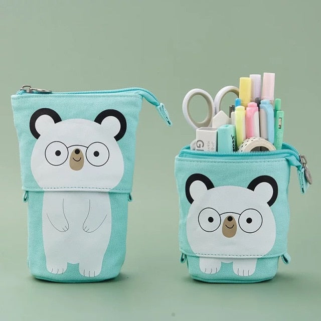 Creative Retractable canvas pencil case