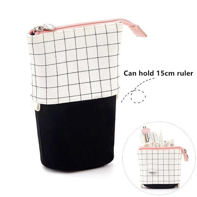 Creative Retractable canvas pencil case