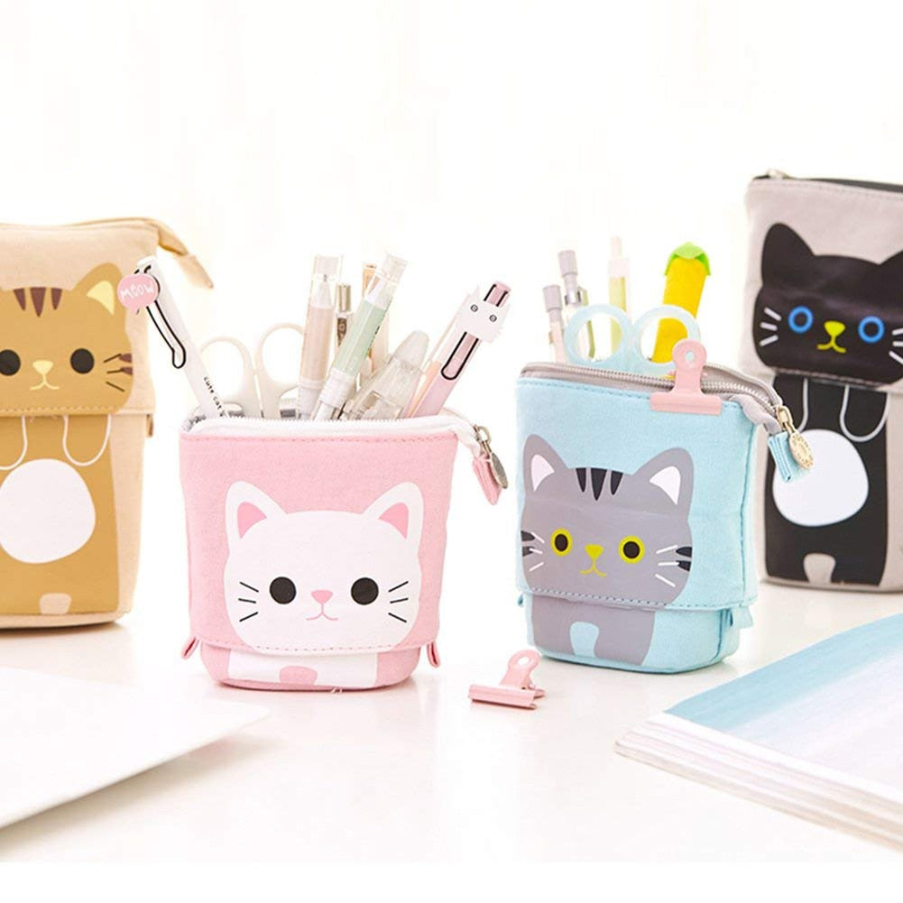 Creative Retractable canvas pencil case